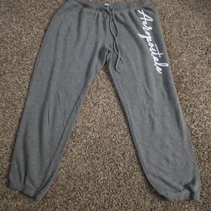 Aeropostale Charcoal Joggers with White Logo